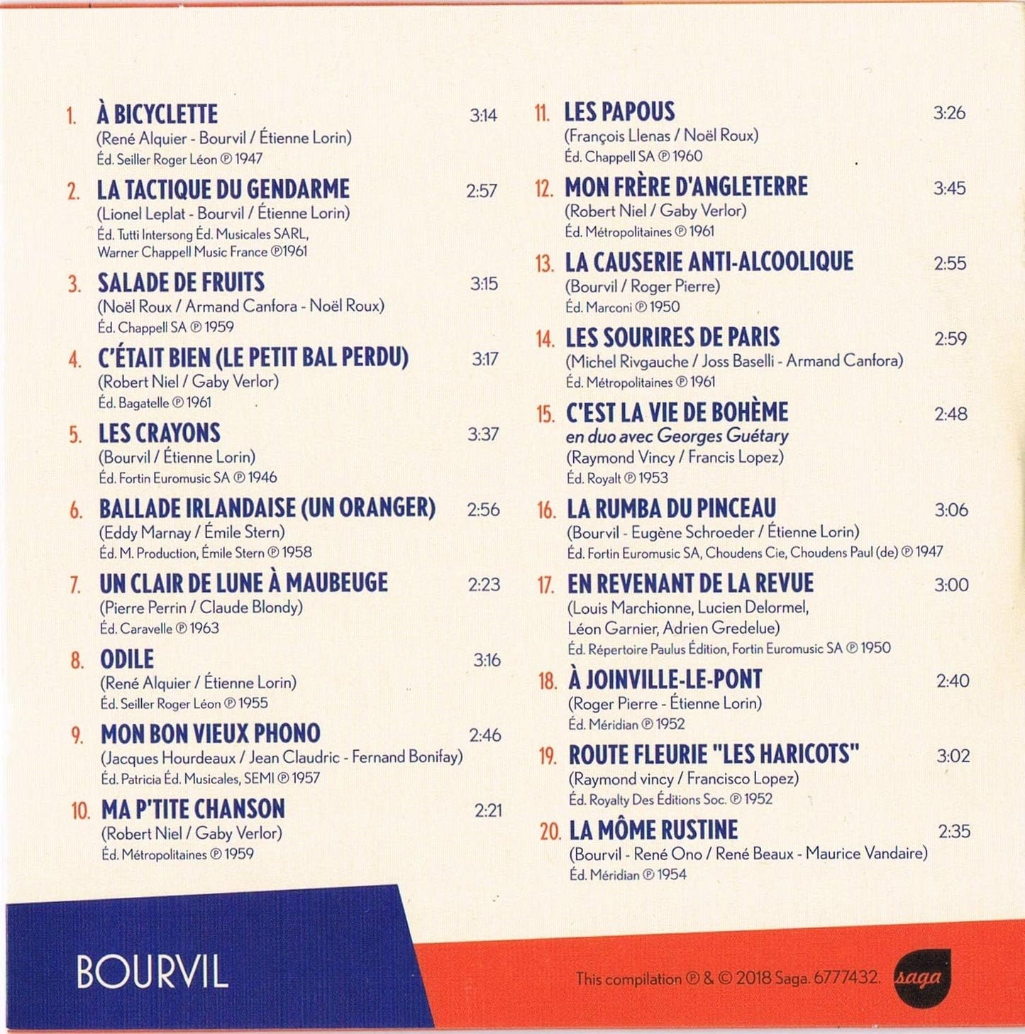 Bourvil / Artistes Francais de Légende (pochette carton format 12 x 12 cm) [Audio CD] Bourvil