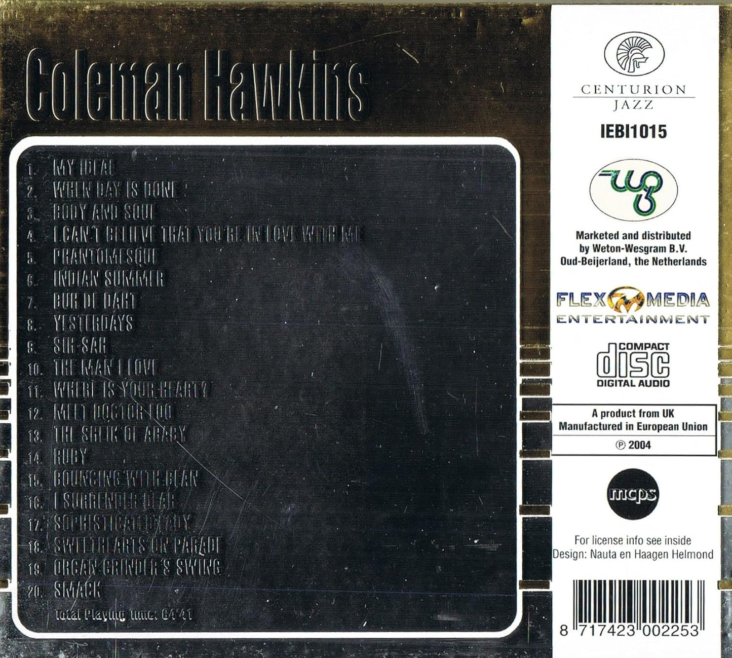 Coleman Hawkins - Centurion Jazz [Audio CD] Coleman Hawkins