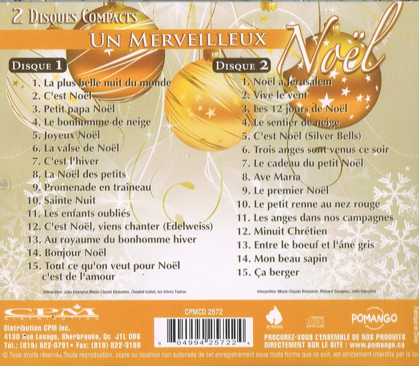 Un Fabuleux Noel (Coffret 4 CD incluant: Un Merveilleux Noel ''Chanté'' & Un Noel de Reve ''Instrumental'')