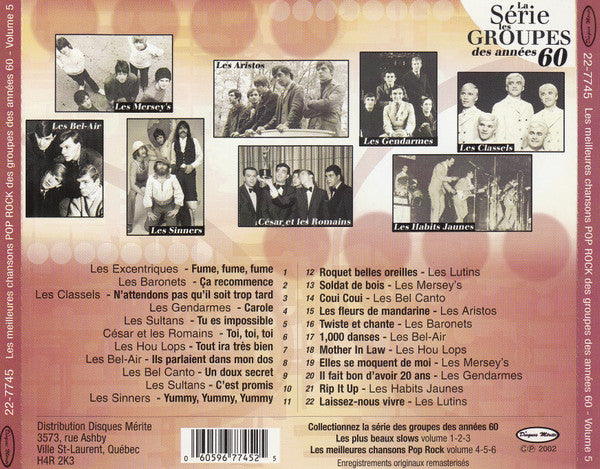 Les Meilleurs Chansons des Groupes Des Années 60, Volume 5 [audioCD] Artistes Variés