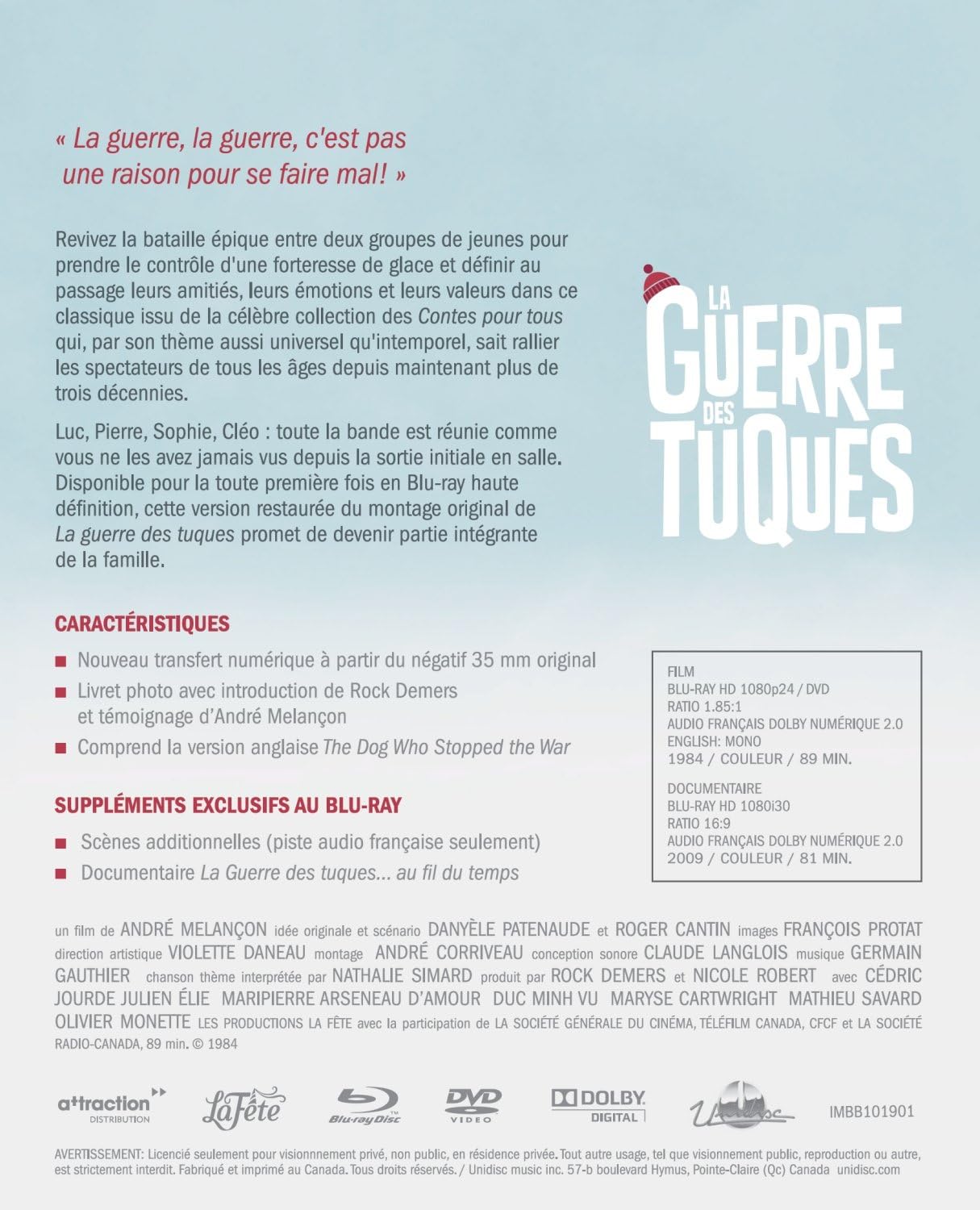 La Guerre Des Tuques (Bilingual) [Blu-ray]