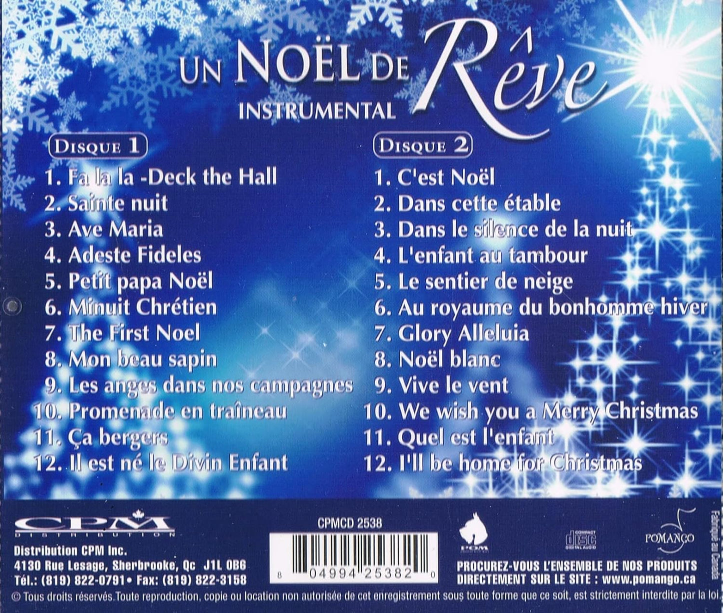 Un Fabuleux Noel (Coffret 4 CD incluant: Un Merveilleux Noel ''Chanté'' & Un Noel de Reve ''Instrumental'')