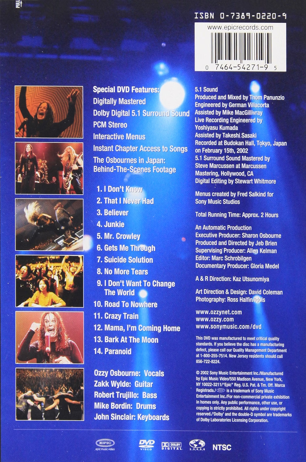 Ozzy Osbourne - Live At Budokan [DVD]