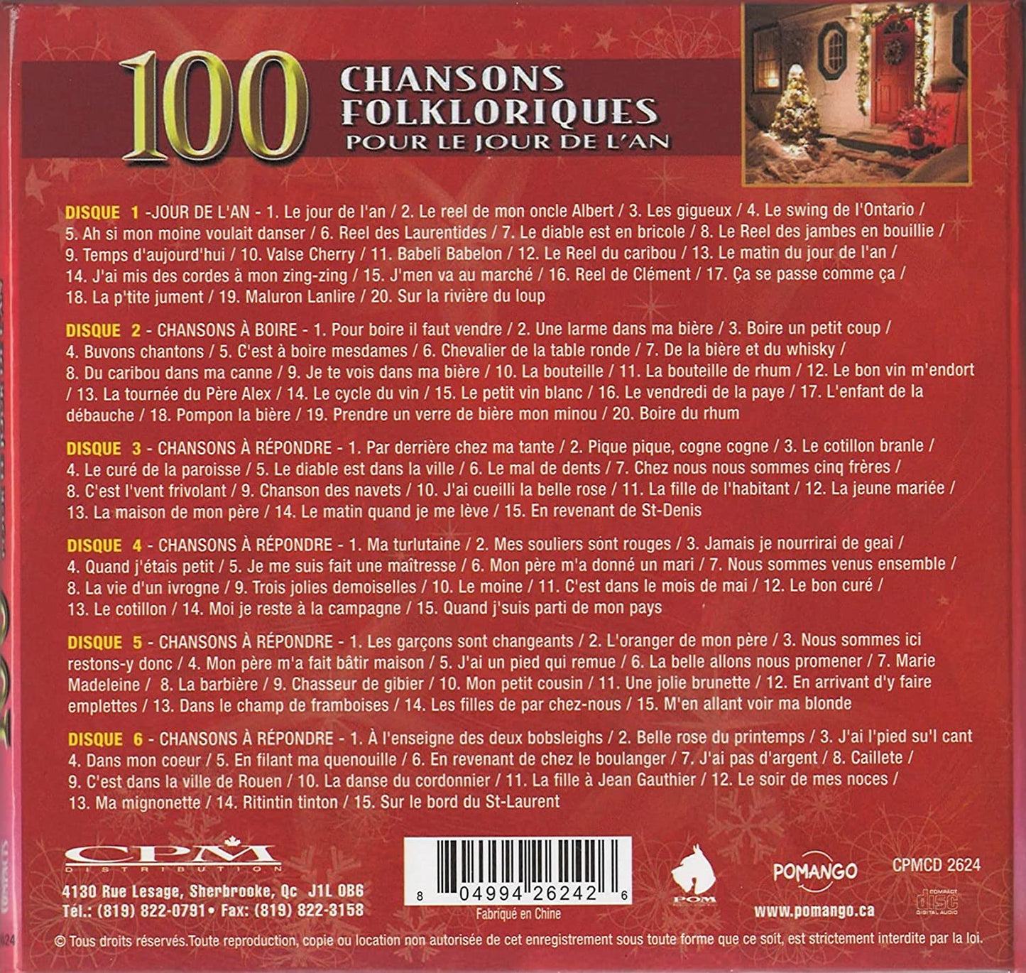 100 Ans de Chansons Folkloriques Pour Le Jour De L'an avec Clement Grenier, Andre Lejeune, Gilles Gosselin et Plusieurs Autres. [audioCD]