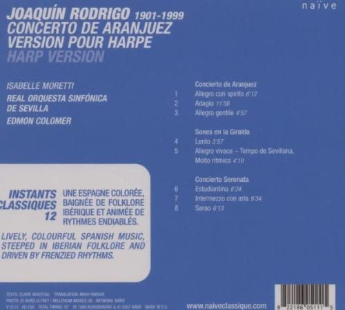 Concerto De Aranjuez [Audio CD] RODRIGO/JOAQUIN, Isabelle Moretti, Edmon Colomer, Real Orquestra Sinfonica De Sevilla and Rodrigo Joaquin