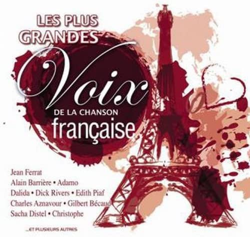 Plus grandes voix de la chanson française [Audio CD] Charles Aznavour; Françoise Hardy; Adamo; Dick Rivers; Hugues Aufray; Edith Piaf; Sylvie Vartan; Dalida; Alain Barrière; Nicole Croisille; Gilbert Bécaud; Sacha Distel and Christophe