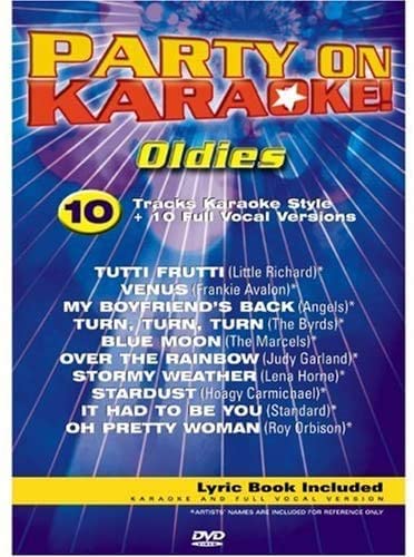 Party on Karaoke - Oddies (KARAOKE DVD) 10 Tracks Karaoke DVD instrumental Style + 10 Full Vocal Versions. / In the Style of: Little Richard/ Frankie Avalon/ Angels/ The Byrds/ The Marcels/ Judy Garland/ Lena Horne/ Hoagy Carmichael/ Roy Orbison. [DVD]