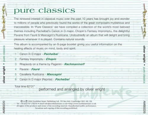 Pure Classics [Audio CD] Wright/ Oliver