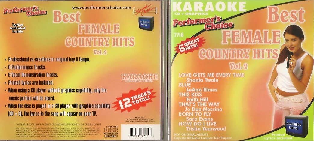 Karaoke: Best Female Country Hits 2 [Audio CD] Various Artists