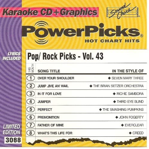 POWER PICKS HOT CHART HITS - POP/ROCK VOL. 43 (Karaoke CD+G) [Audio CD] Version Made Popular By: Seven Mary Three/ Brian Setzer/ Richie Sambora/ Third Eye Blind/ Smashing Pumpkins/ John Fogerty/ Everclear/ Creed/