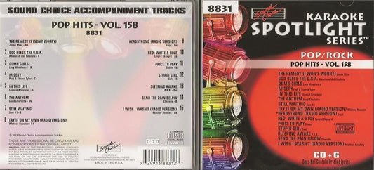 KARAOKE SPOTLIGHT SERIES - POP/ROCK VOL. 158 [Audio CD] Jason Mraz/ Ameriand idol Finalists/ Lucy Woodward/ Pink & Steven Tyler/ Chantal Kreviazuk/ Good Charlotte/ Whitney Houston/ Trapt/ Lynyrd/