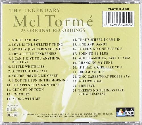 Legendary5 Original Recordi [Audio CD] Torme/ Mel