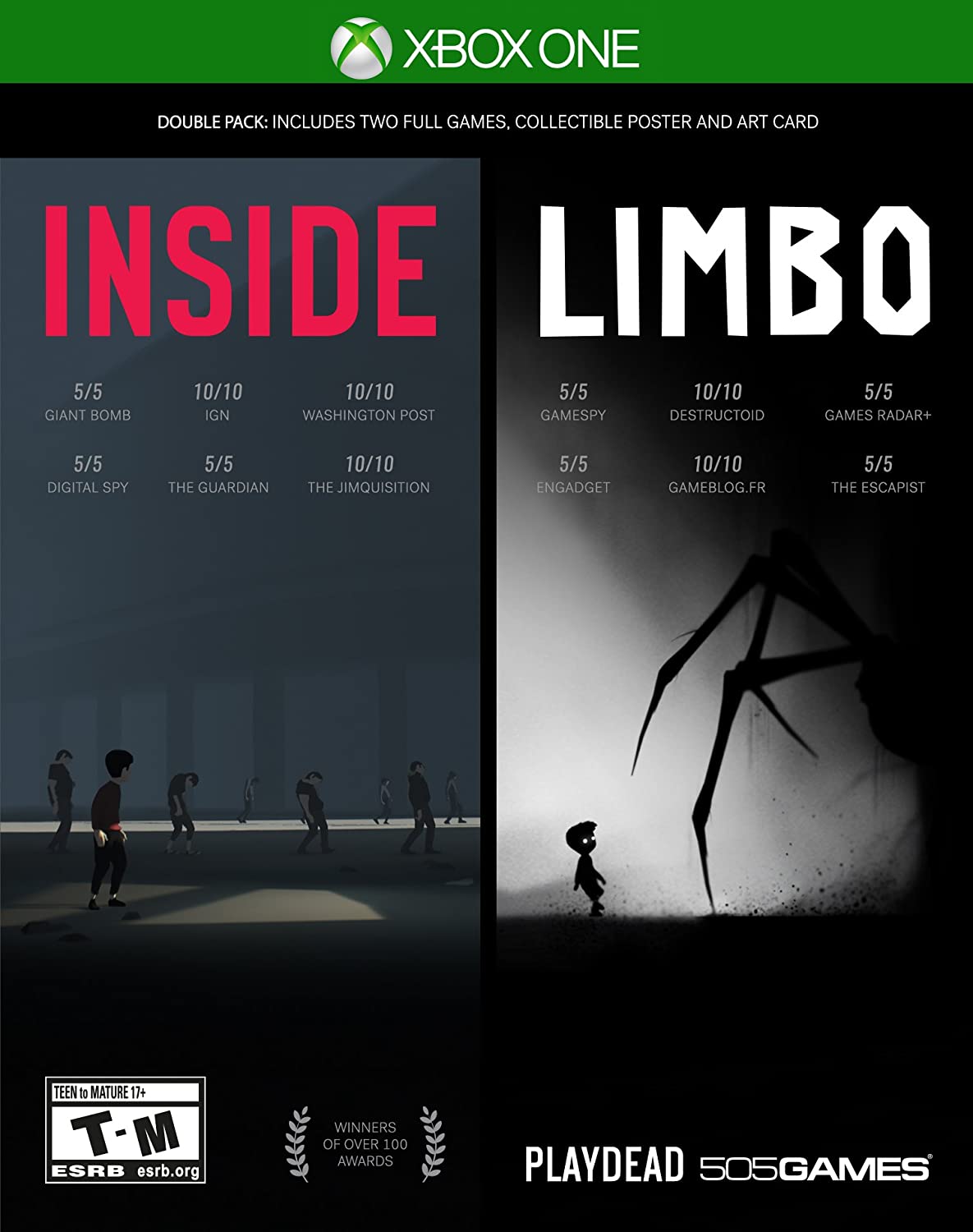 Inside & Limbo: Playdead Adventure Pack (Double Pack)Xbox One [video game]
