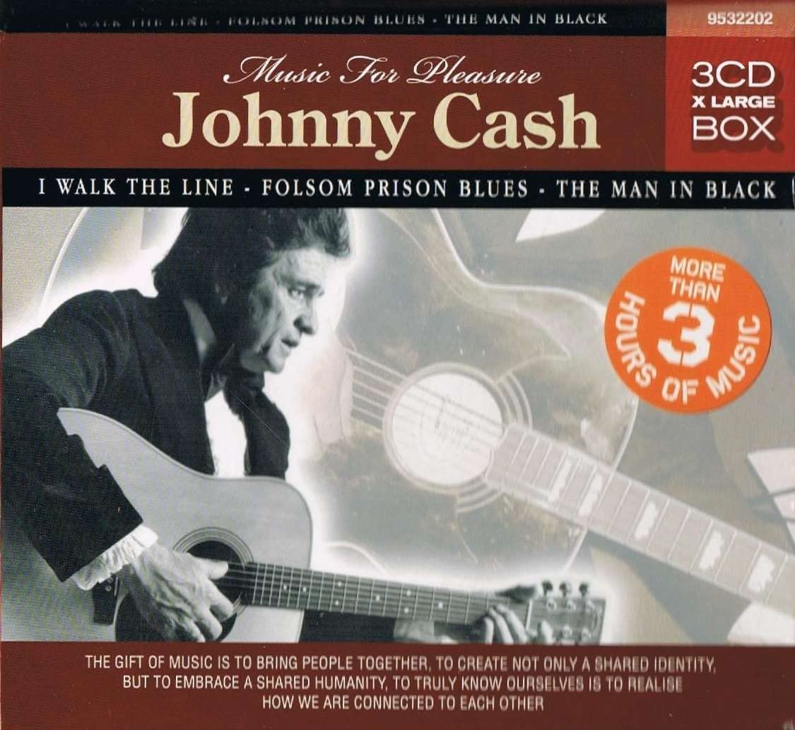 Music For Pleasure - 3 CD X Large Box / More than 3 hours of music / 78 Songs (I walk the line / Folsom prison blues / The man in black) [Audio CD] Johnny Cash