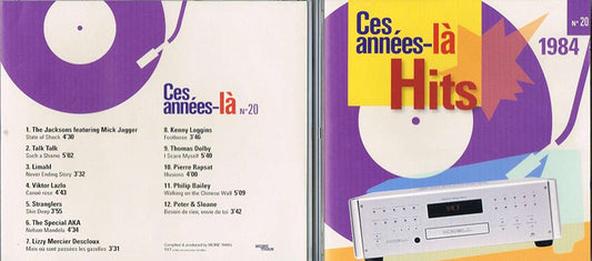 Ces Annees-La/ Hits 1984 (No 20) Artistes Originaux [Audio CD] The Jacksons feat Mick Jagger/ Talk Talk/ Limahl/ Viktor Lazlo/ Stranglers/ The Special AKA/ Lizzy Mercier Descloux/ Kenny Loggins/ Thomas Dolby/ Pierre Rapsat/ Philip Bailey/ Peter & Sloane/