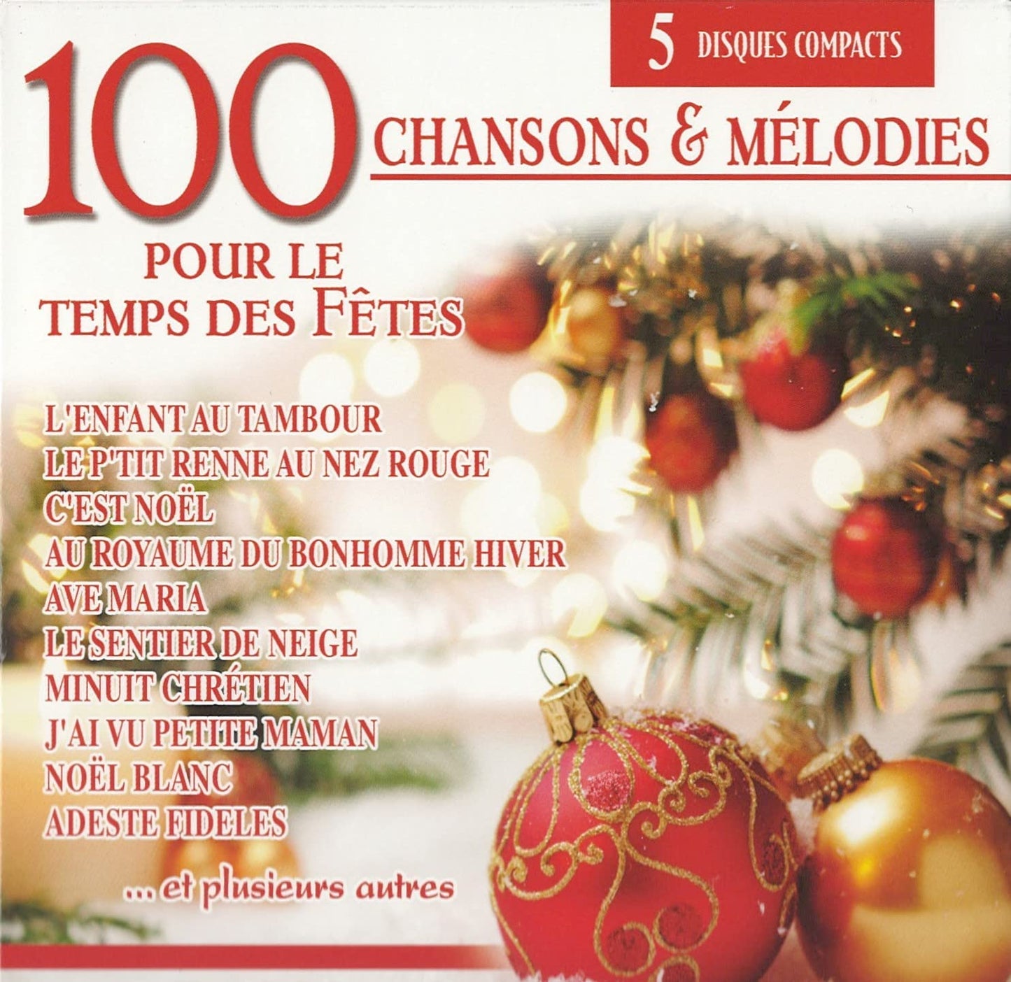 100 Chansons & Melodies (Chanté et instrumental - 5 Disques Compacts) [Audio CD] Artistes variés
