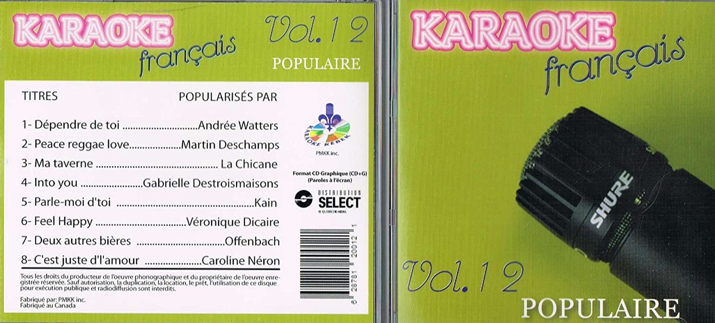Karaoke Francais Vol. 12 [Audio CD] Varies