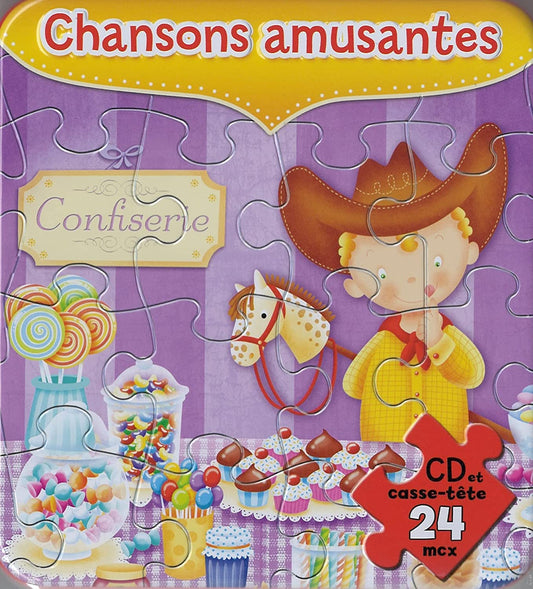 24 Chanson Amusantes Confiserie (Boite de Metal avec Casse Tete 24 mcx a l'interieur) / Chansons pour Enfant [Audio CD] Artistes Variés