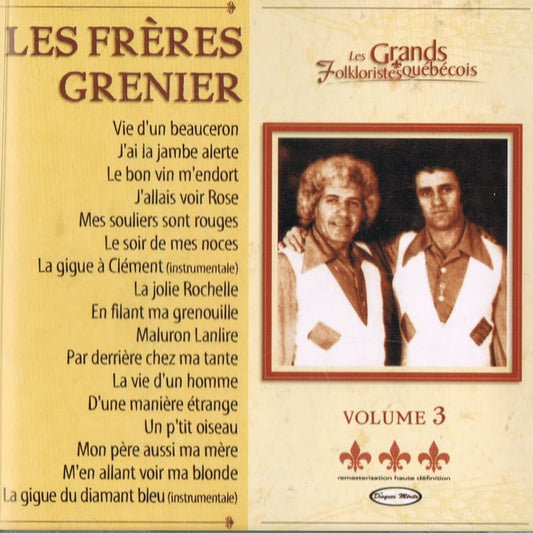 Les Grands Folkloristes Quebecois [Audio CD] Les Frères Grenier / Freres Grenier