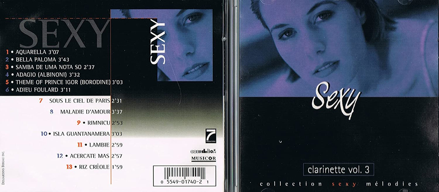 Sexy Clarinette Vol. 3 (collection sexy melodies) [Audio CD] Clarinette instrumentale Production 7