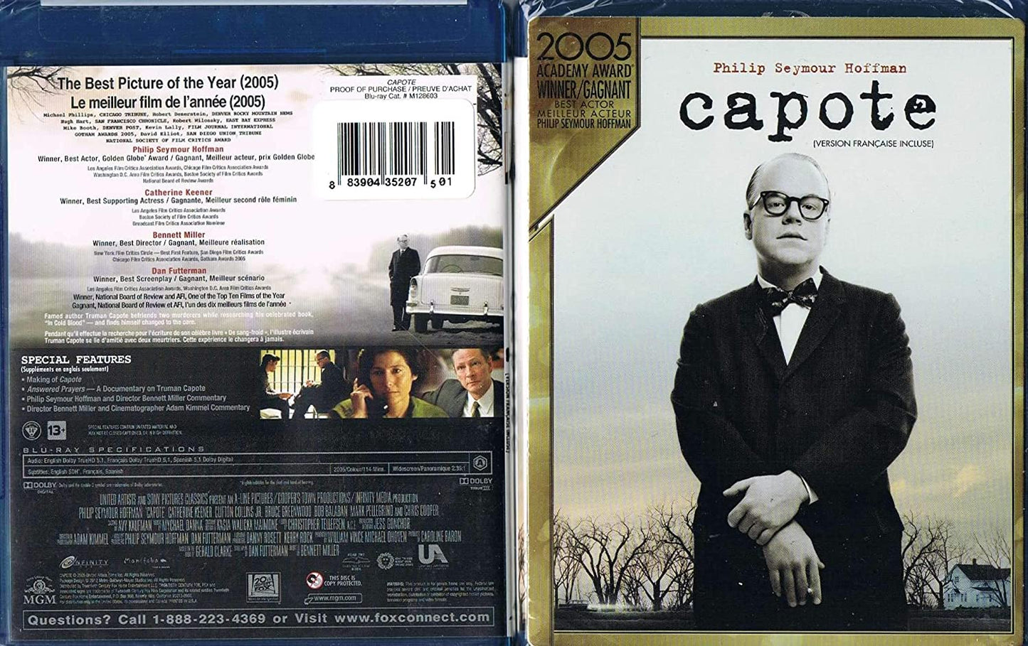 Capote - 2005 Academy Award Winner (Blu-Ray / Languages & Subtitles: English French & Spanish) [Blu-ray]