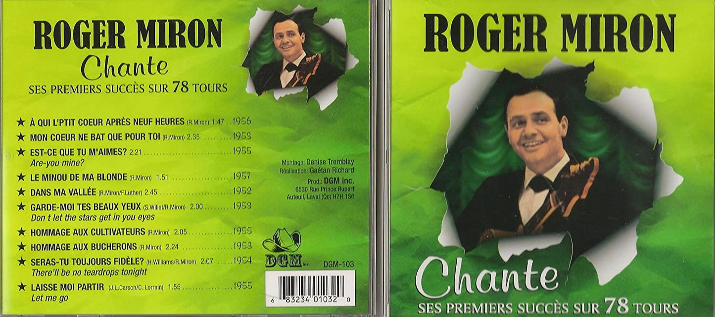 Roger Miron Chante ses premiers succès sur 78 tours (10 titres western) [Audio CD] Roger Miron