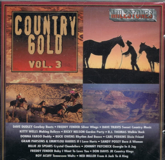 Country Gold Volume 3 - 20 Country Gold [Audio CD] Various Artists/ Sandy Posey/ Dave Dudley/ Freddy Fender/ Donna Fargo/ Barbara Mandrell/ Carl Perkins/ Kitty Wells/ Charlie Pride/ Ricky Nelson/ Johnny Paycheck/ B.J. Thomas/ Roy Acuff
