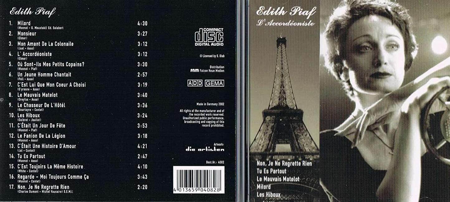 L'Accordéoniste [Audio CD] Edith Piaf