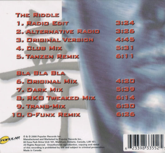 Riddle (3 Mixes) (6 Tracks) (C [Audio CD] D Agostino/ Gigi