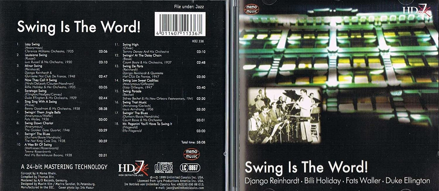 Swing Is The World [Audio CD] Django Reindhardt/ Billie Holiday/ Fats Waller/ Duke Ellington/