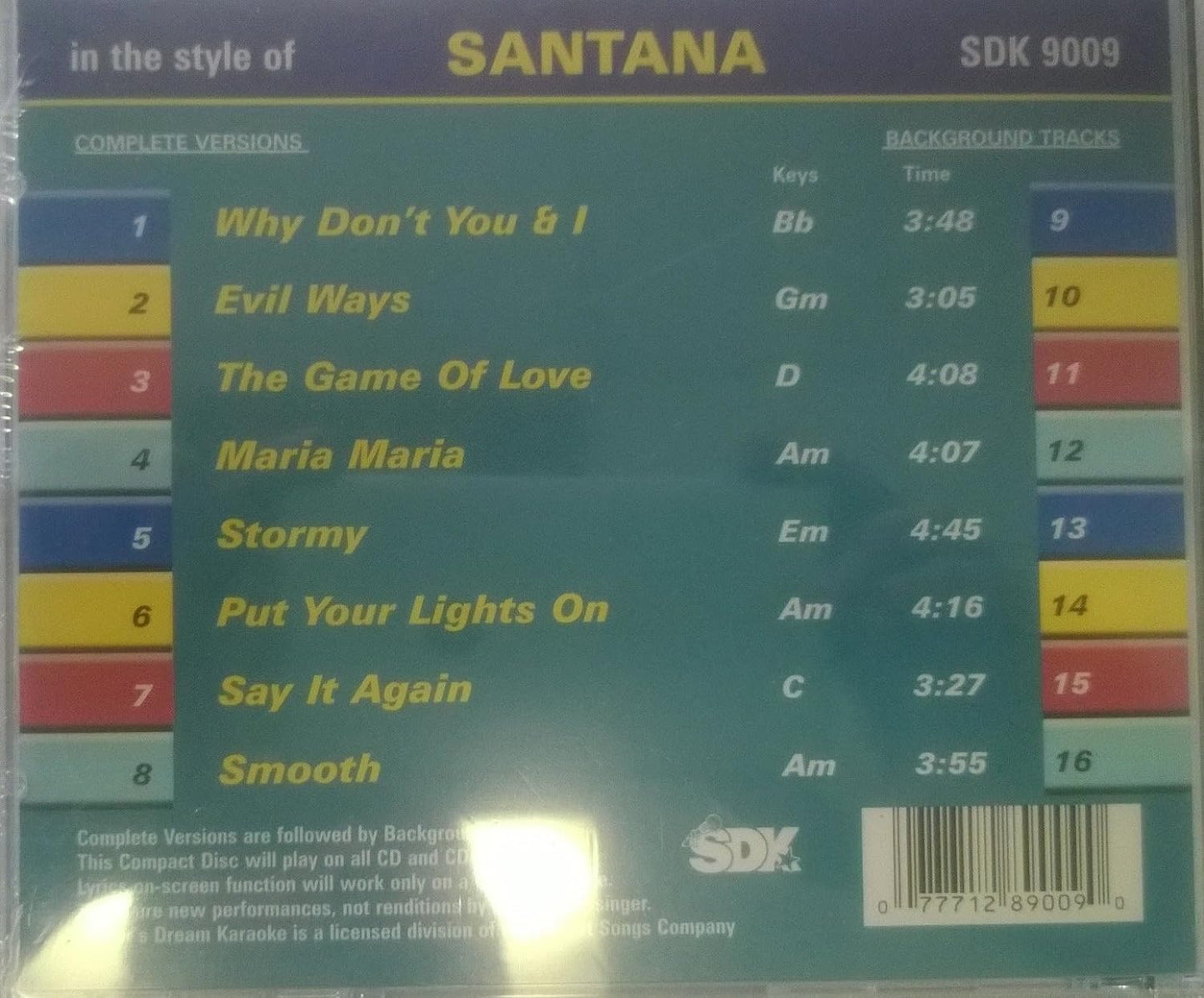 In The Style of Santana [Audio CDG]
