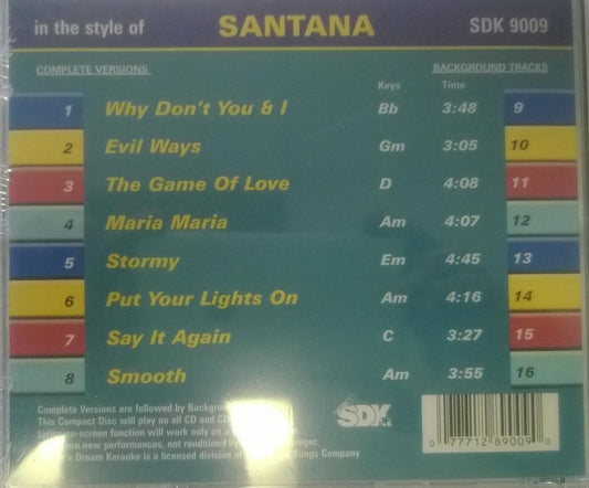 In The Style of Santana [Audio CDG]