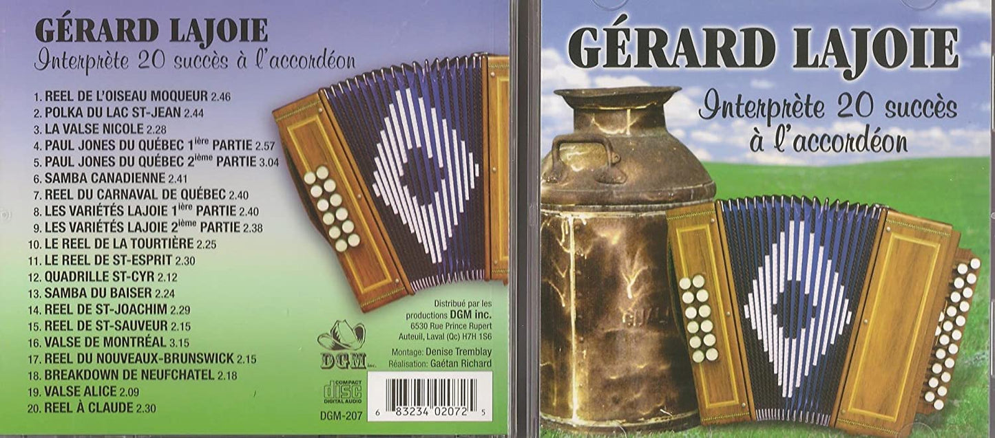 GÉRARD LAJOIE INTERPRÈTE 20 SUCCÈS À L'ACCODÉON [Audio CD] Gerard Lajoie