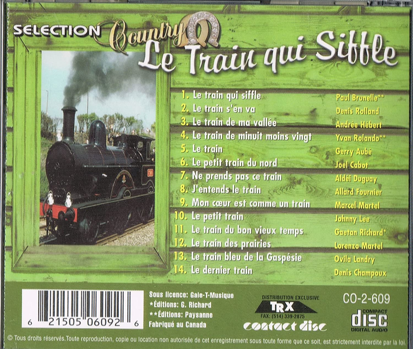 Le train qui siffle [Audio CD] Artistes Varies