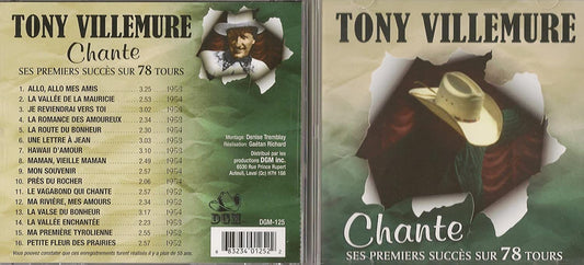 Tony Villemure Chante Ses Premiers Succes Sur 78 Tours (10 Titres Western/ DGM) [Audio CD] Tony Villemure