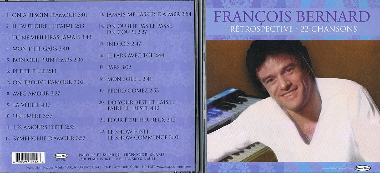 Chansons Retrospective [Audio CD] Francois Bernard
