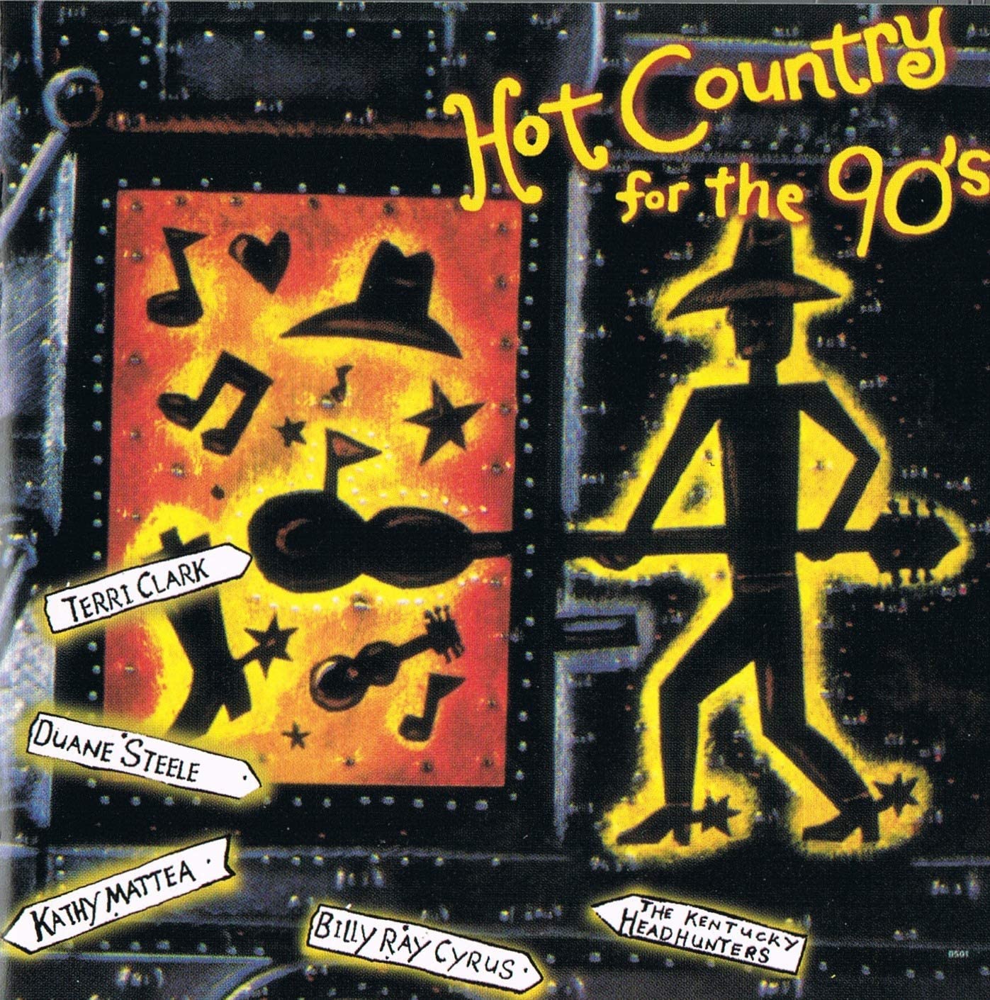 Hot Country For The 90's [Audio CD] Billy Ray Cyrus/ The Kentucky Headhunters/ Kathy Mattea/ Jamie Warren/ Terri Clark/ Duane Steele/ Toby Keith/ John & Audrey Wiggins/ Ronna Reeves/ Sammy Kershaw/