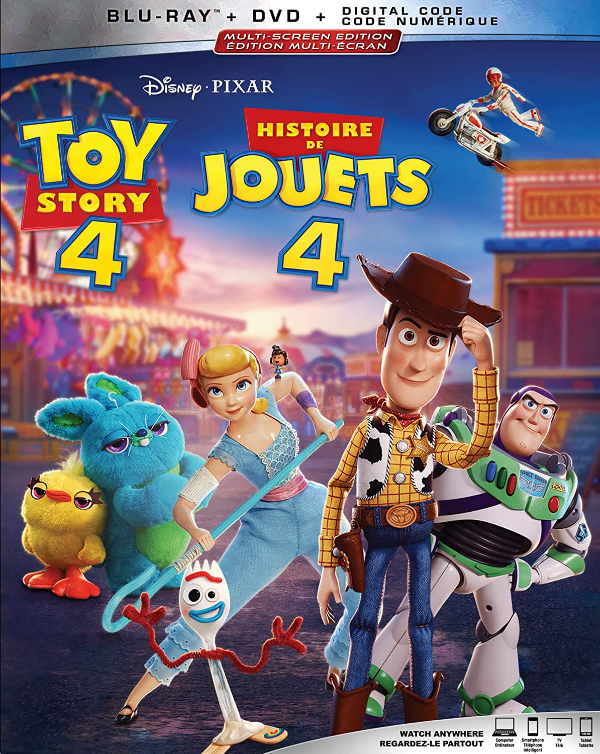 Toy Story 4 [Blu-ray + DVD + Digital] (Bilingual)