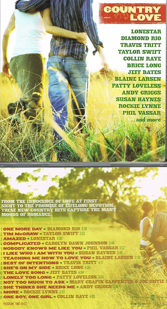 Country Love - 15 Original Hits [Audio CD] Various Artists/ Diamond Rio/ Taylor Swift/ Lonestar/ Phil Vassar/ Susan Haynes/ Blaine Larsen/ Travis Tritt/ Patty Loveless/ Mary Chapin Carpenter/ Rockie Lynne/ Collin Ray & More.