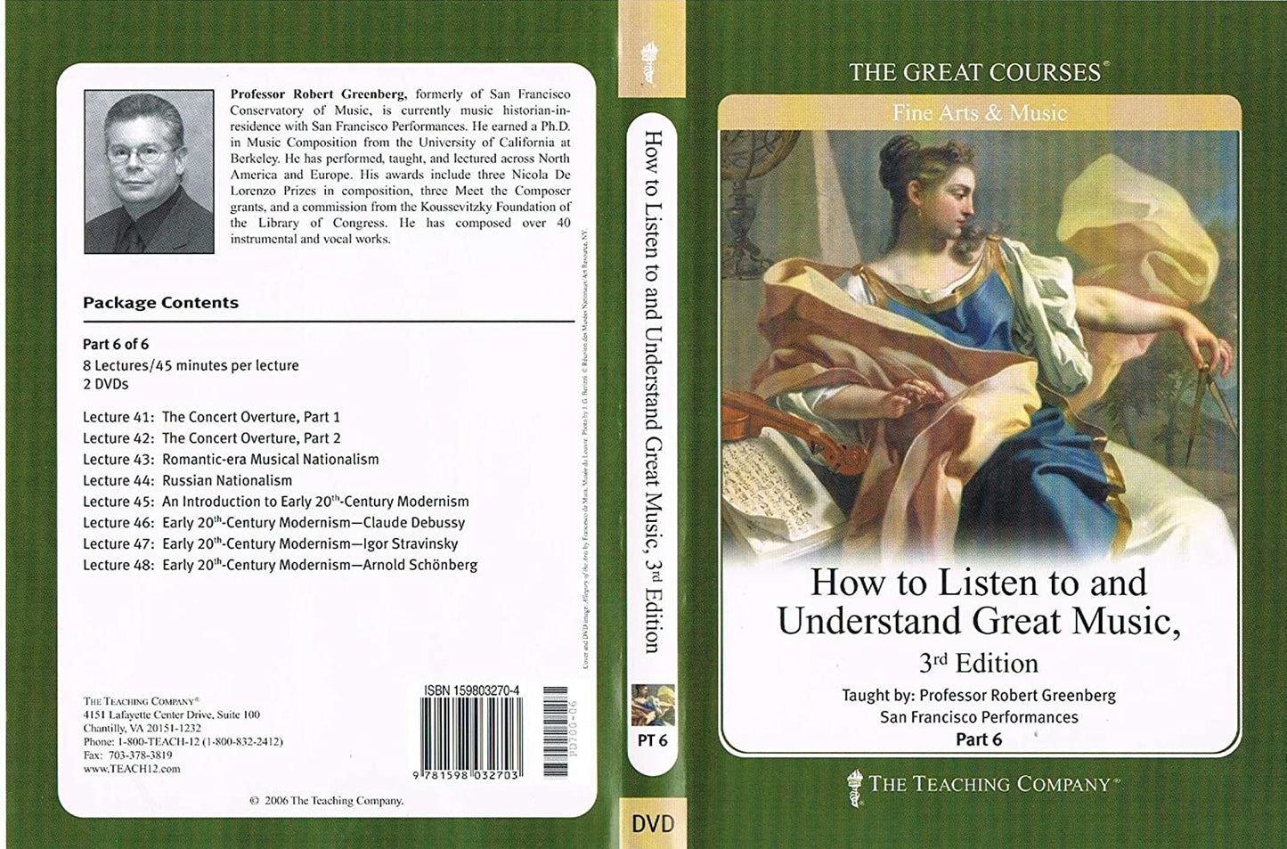 How to Listen to and Understand Great Music/ 3rd Edition (The Great Courses) By Professor Robert Greenberg (part 6 of 6) [DVD]