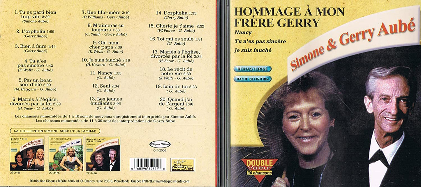 Hommage A Mon Frere Gerry [Audio CD] Simone Aubé et Gerry Aubé