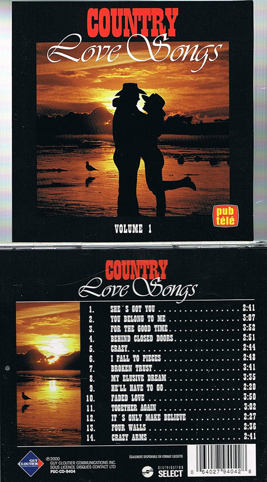 Country Love Songs - Volume 1 [Audio CD] Not Original Artists but Good Quality