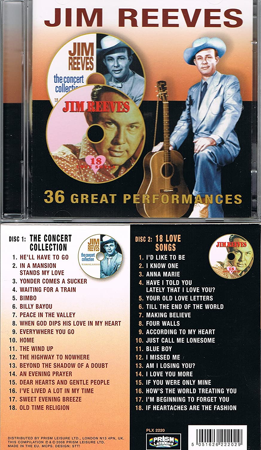 36 Great Performances of Jim Reeves 2CD [Audio CD] Jim Reeves