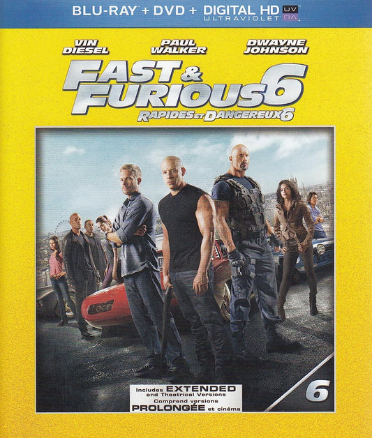 Fast & Furious 6 / Rapides et Dangereux 6 (Extended Edition) [Blu-ray + DVD + Ultraviolet] (Sous-titres français) [Blu-ray]