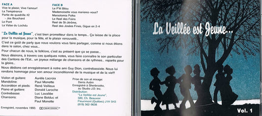 La Veillée Est Jeune Volume 1 (folklore) [Audio CD] La Veillée Est Jeune