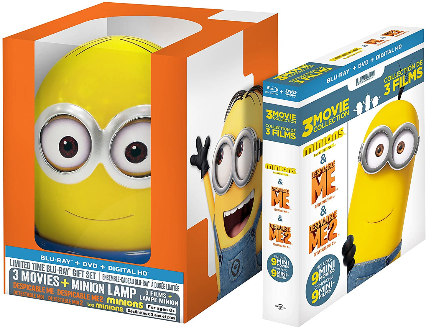 Despicable Me 3-Movie Collection with Minion B17:B46Lamp [Blu-ray + DVD] (Bilingual)