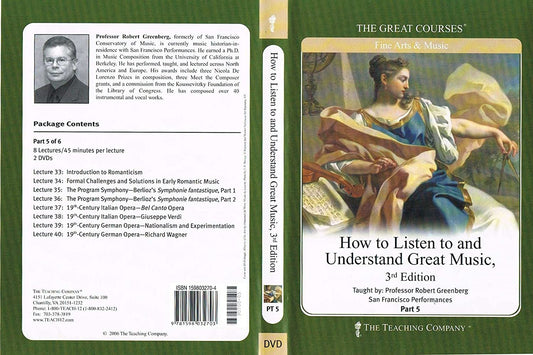 How to Listen to and Understand Great Music/ 3rd Edition (The Great Courses) By Professor Robert Greenberg (part 5 of 6) [DVD]