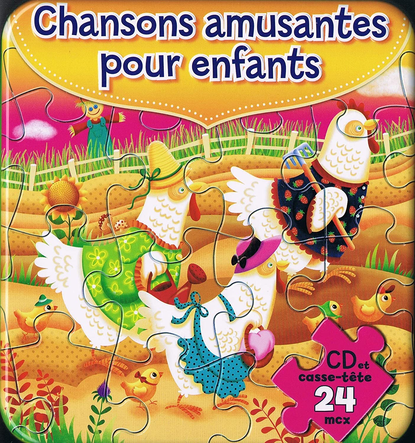 Chansons Amusantes Pour Enfants / 24 Succès (Inclu un Casse-Tête de 24 Morceaux en Prime) [Audio CD] Guillaume Begin-Melody/ Joannie et Mylaine Lefebvre/ Colette et Guylaine Schank/ Ketsia Lefebvre.