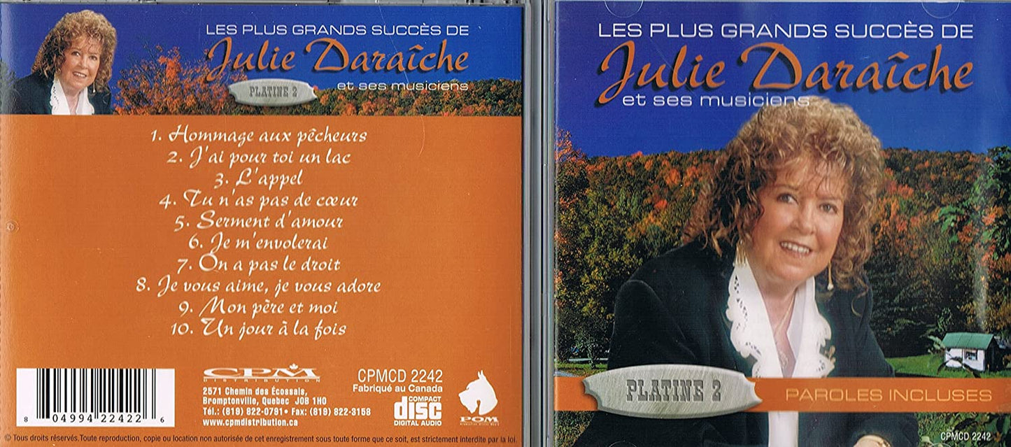 Plus Grands Succes Platine 2 [Audio CD] Julie Daraiche