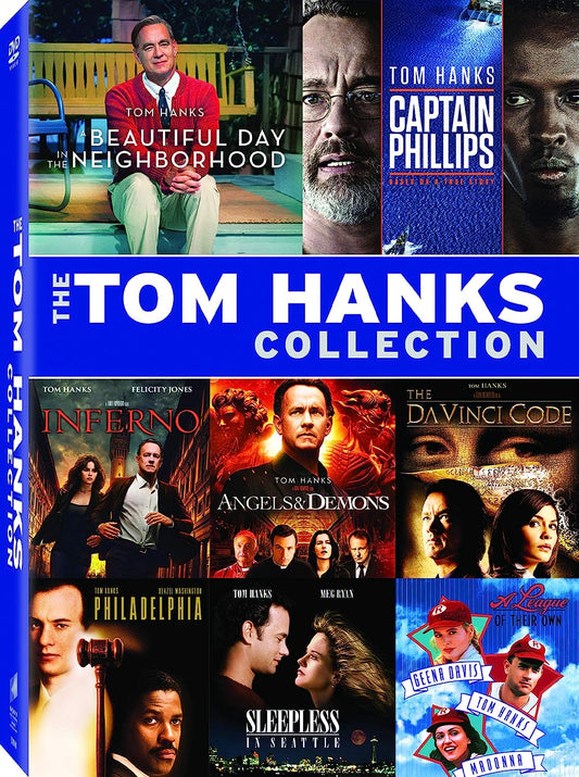 Tom Hanks Collection (angels and Demons / a Beautiful Day In the Neighborhood / Captain Phillips / Da Vinci Code / Inferno (2016) / a League of Their Own (1992) / Philadelphia / Sleepless In Seattle) (bilingual) [DVD]